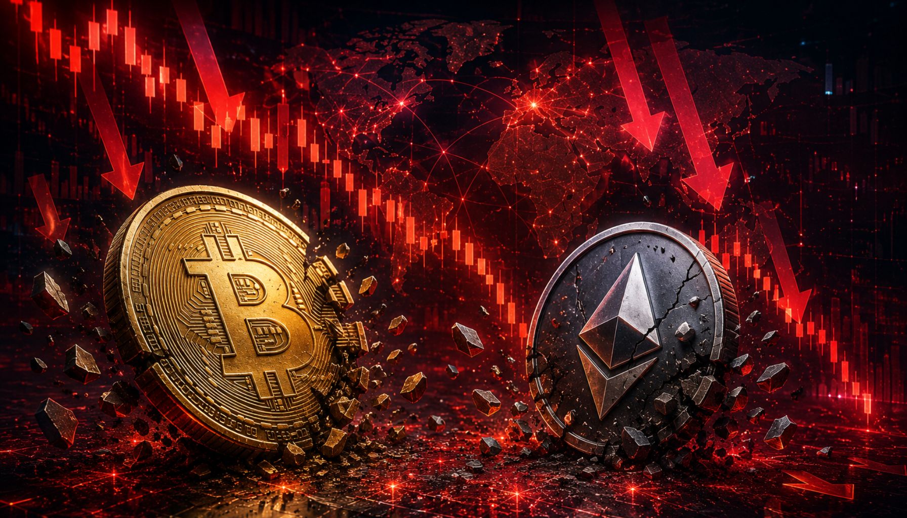 Bitcoin And Ethereum Hit By $2.2B In Sell Pressure: Analyst Explains Coordinated Market Selloff