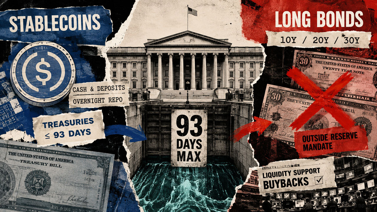 Stablecoin demand supports Treasury bills, not long bonds