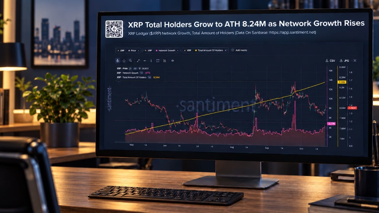 XRP Wallets Hit Record 8.24 Million as Network Growth Accelerates